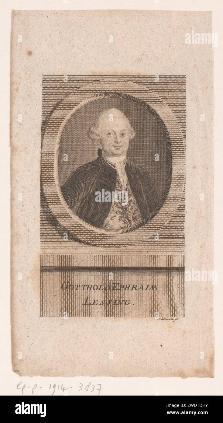 PortraT van Gotthold Ephraim Lessing, Johann David Schleuen (I), 1721 ...