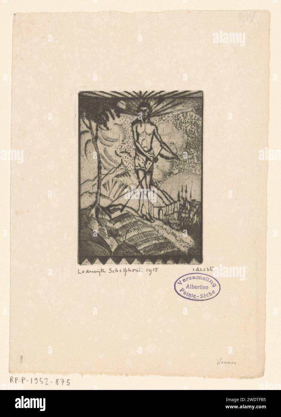 Johannes de Boper, Lodewijk Schelfhout, 1915 print John the Baptist ...
