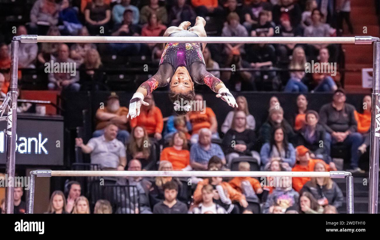 Corvallis, USA. 21st Jan, 2025. OSU's Jennifer McMillan tied for third