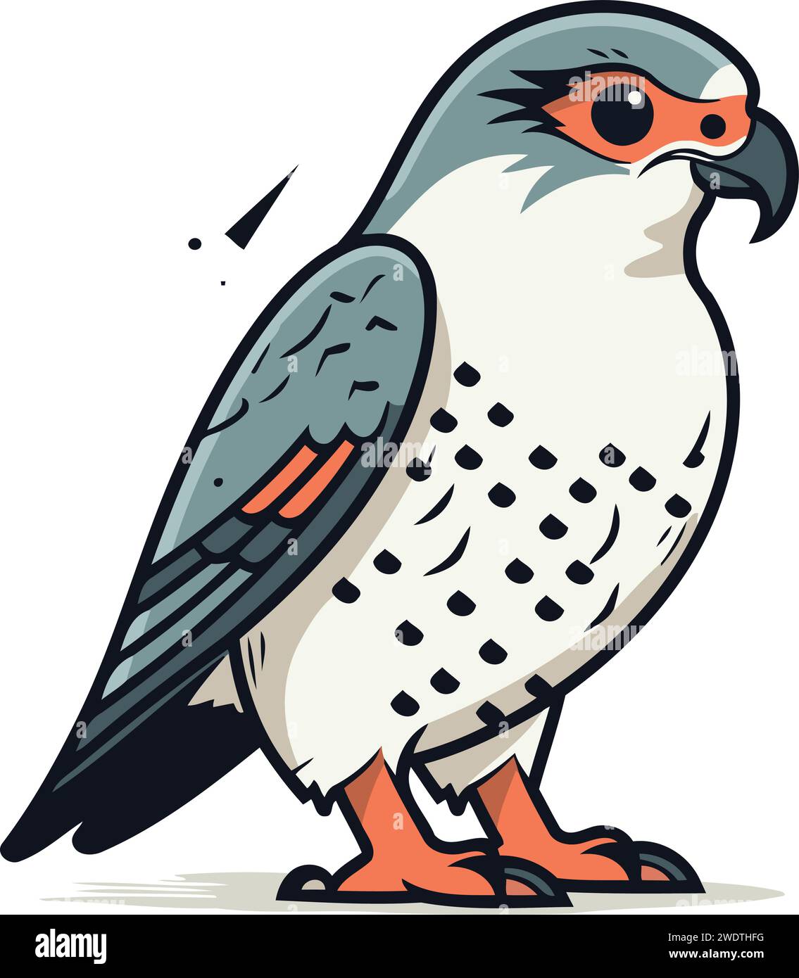 Peregrine falcon. Vector illustration on a white background Stock ...