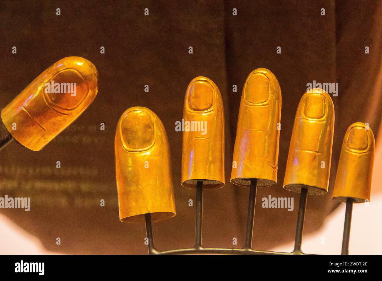 Egypt, Cairo, Tutankhamon jewellery, from his tomb in Luxor Gold toe