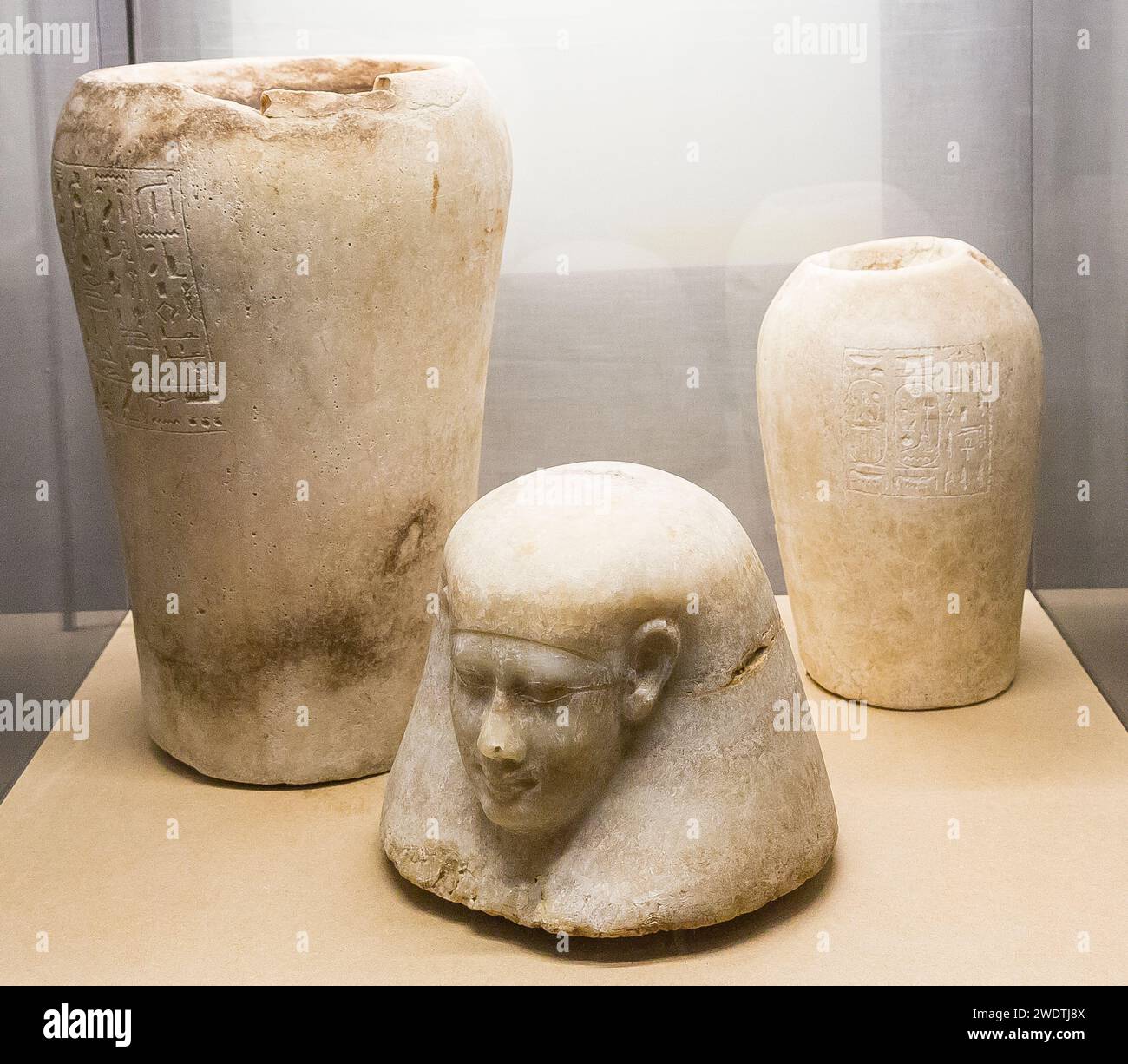 Egypt, Saqqara, Serapeum, Apis bulls canopic vases. Stock Photo