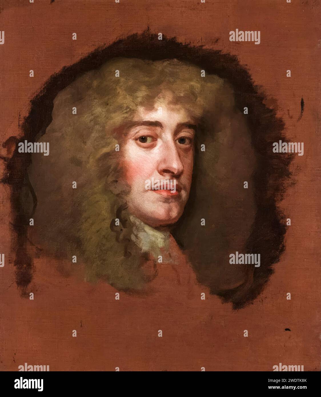 King James II of England and VII of Scotland (1633-1701), reigned 1685-1688, portrait painting in oil on canvas by Sir Peter Lely, 1665-1670 Stock Photo