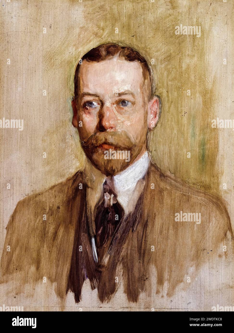 George V (1865-1936), King of the United Kingdom and the British Dominions and Emperor of India (1910-1936), portrait painting in oil on panel by Solomon Joseph Solomon, 1914 Stock Photo