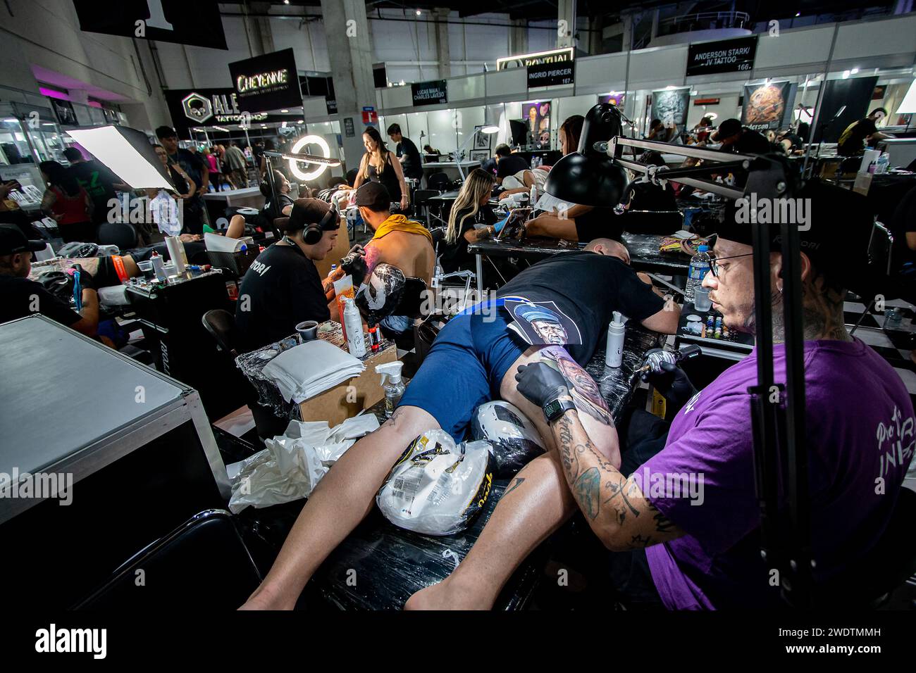 Rio de Janeiro, Brazil January 21, 2024 Tattoo Week 2024 A vivid