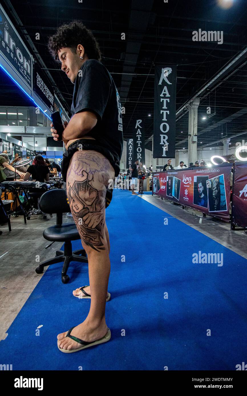 Rio de Janeiro, Brazil January 21, 2024 Tattoo Week 2024 A vivid