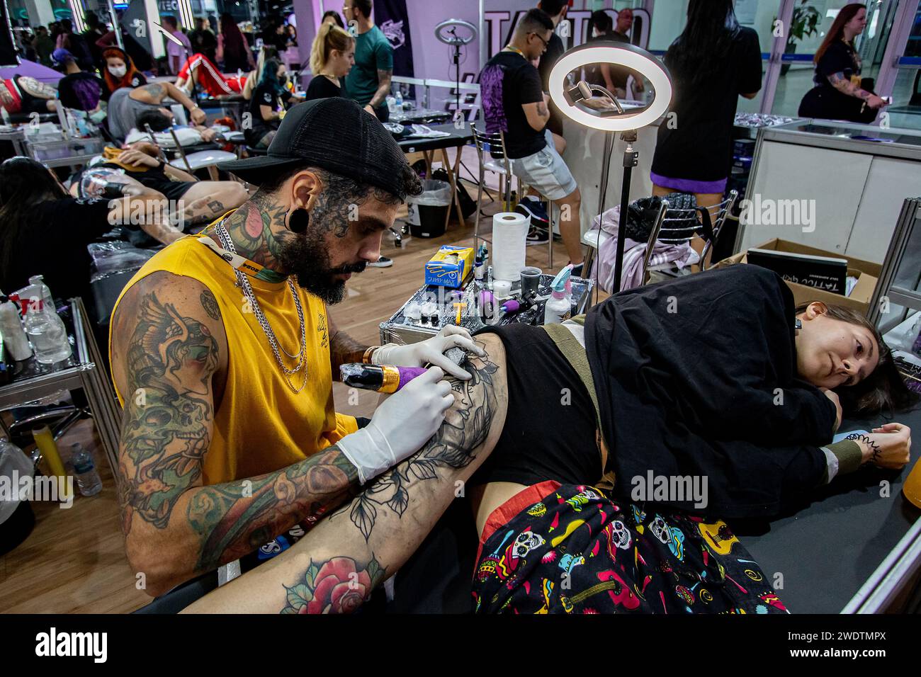 Rio de Janeiro, Brazil January 21, 2024 Tattoo Week 2024 A vivid