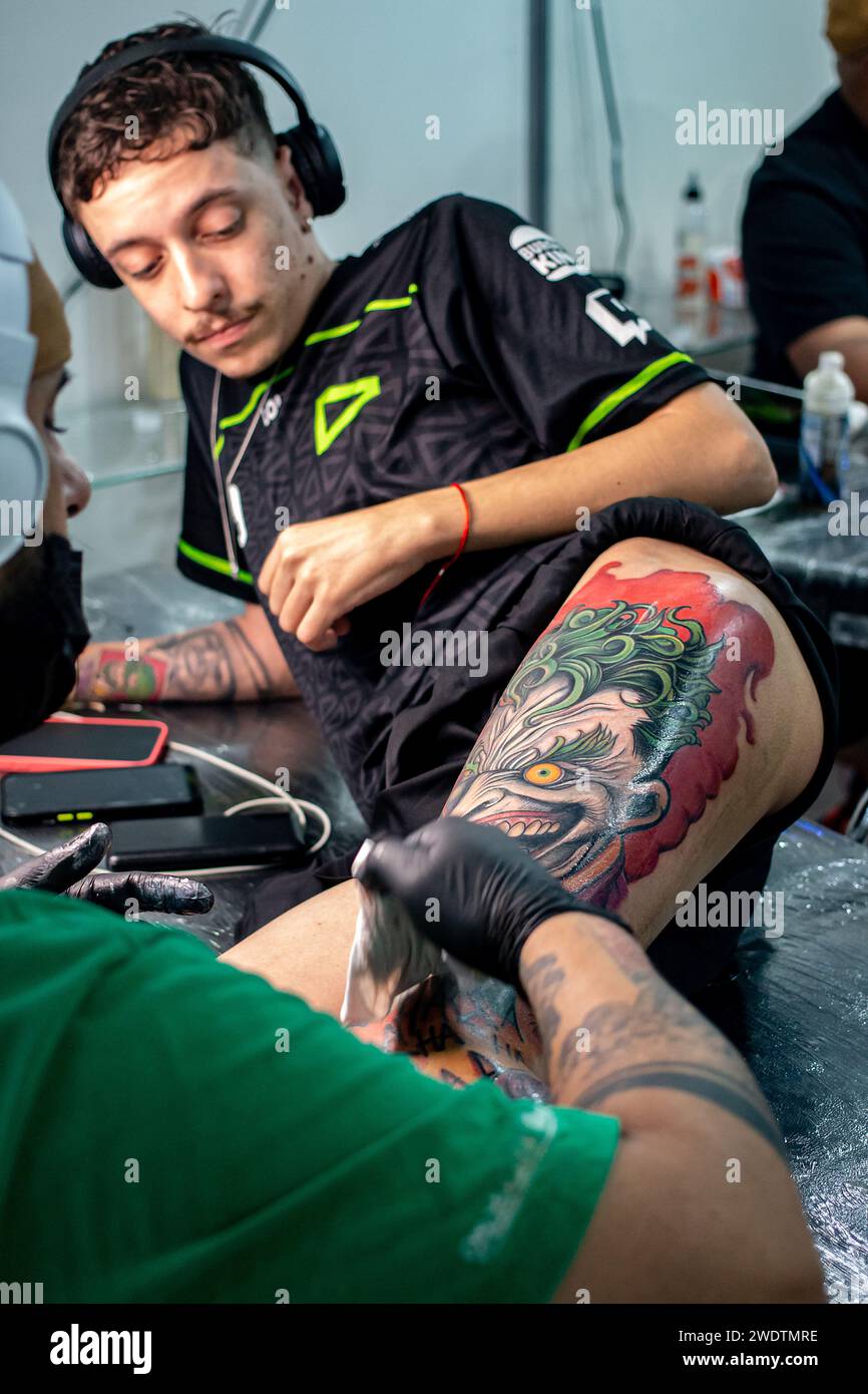 Rio de Janeiro, Brazil January 21, 2024 Tattoo Week 2024 A vivid