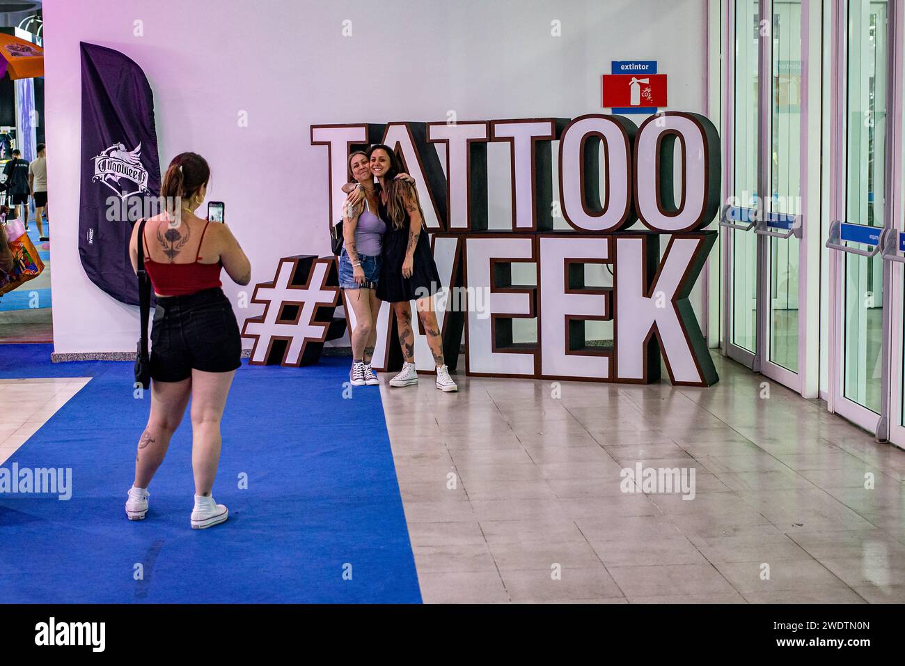 Rio de Janeiro, Brazil January 21, 2024 Tattoo Week 2024 A vivid