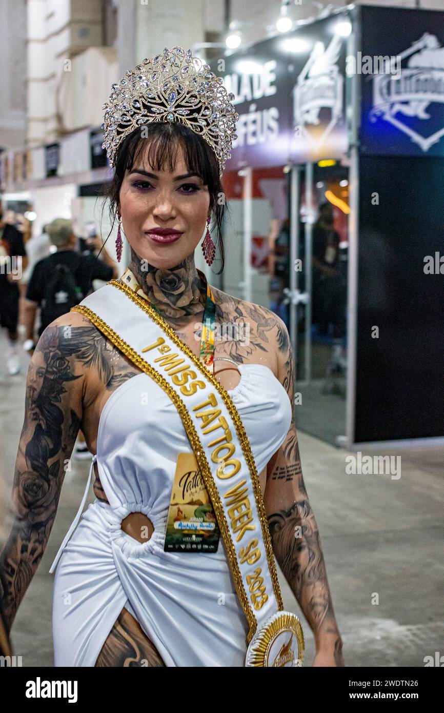 Rio de Janeiro, Brazil January 21, 2024 Tattoo Week 2024 A vivid