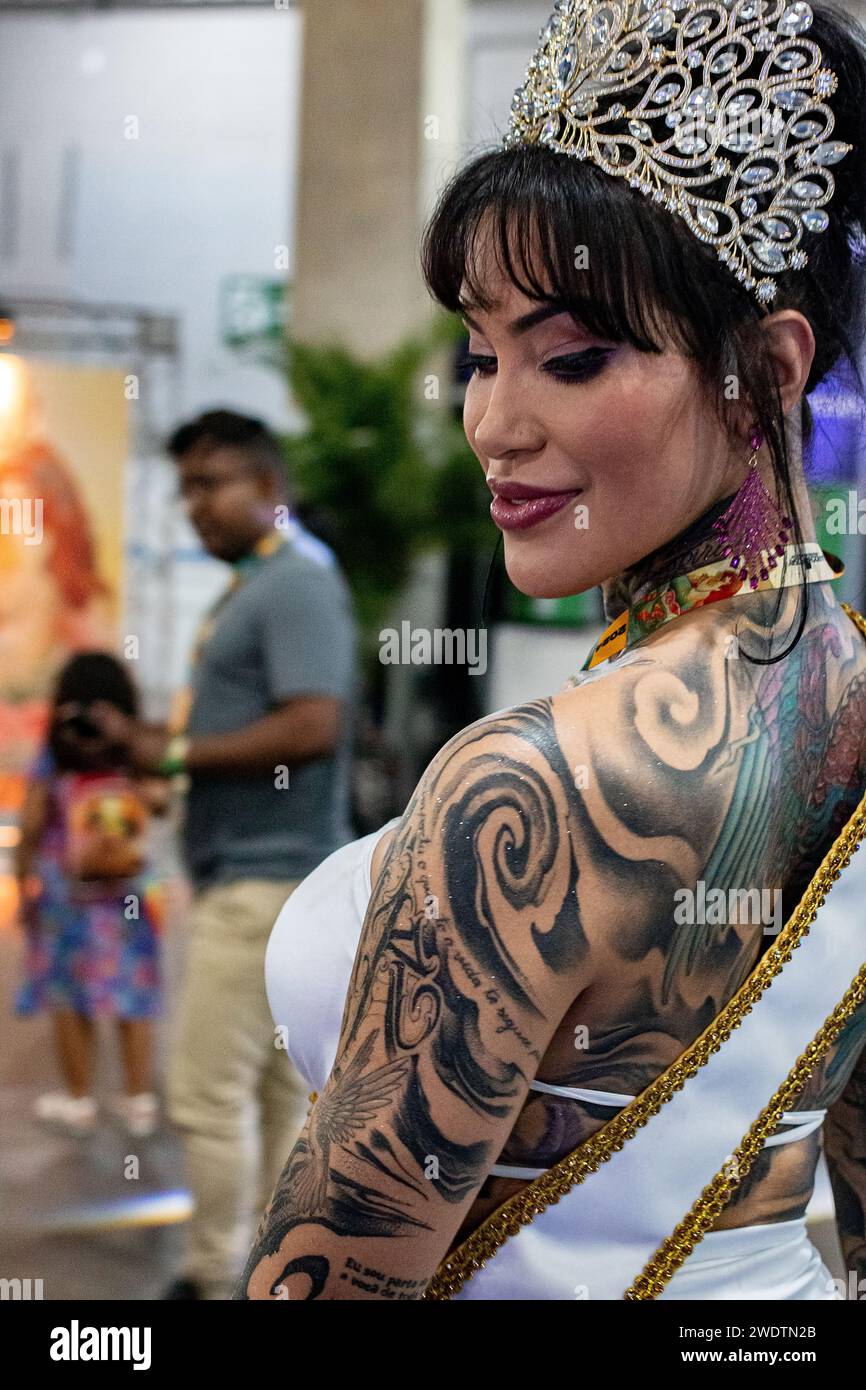 Rio de Janeiro, Brazil January 21, 2024 Tattoo Week 2024 A vivid