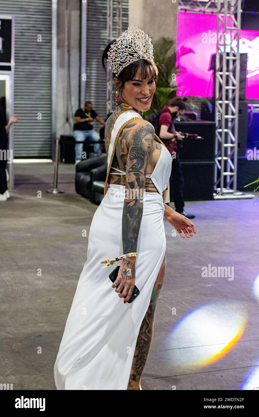 Rio de Janeiro, Brazil January 21, 2024 Tattoo Week 2024 A vivid