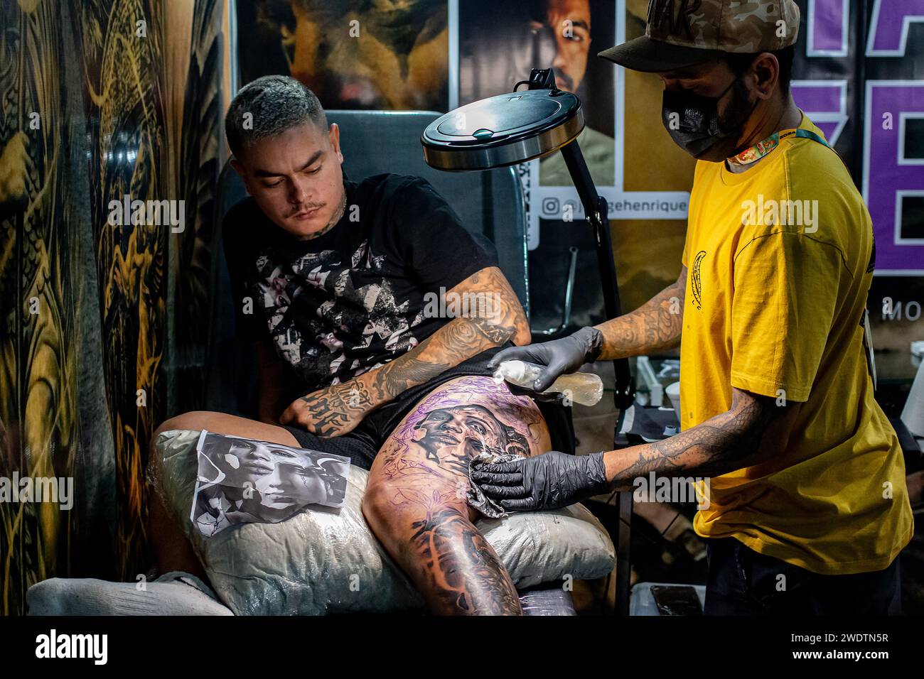Rio de Janeiro, Brazil January 21, 2024 Tattoo Week 2024 A vivid