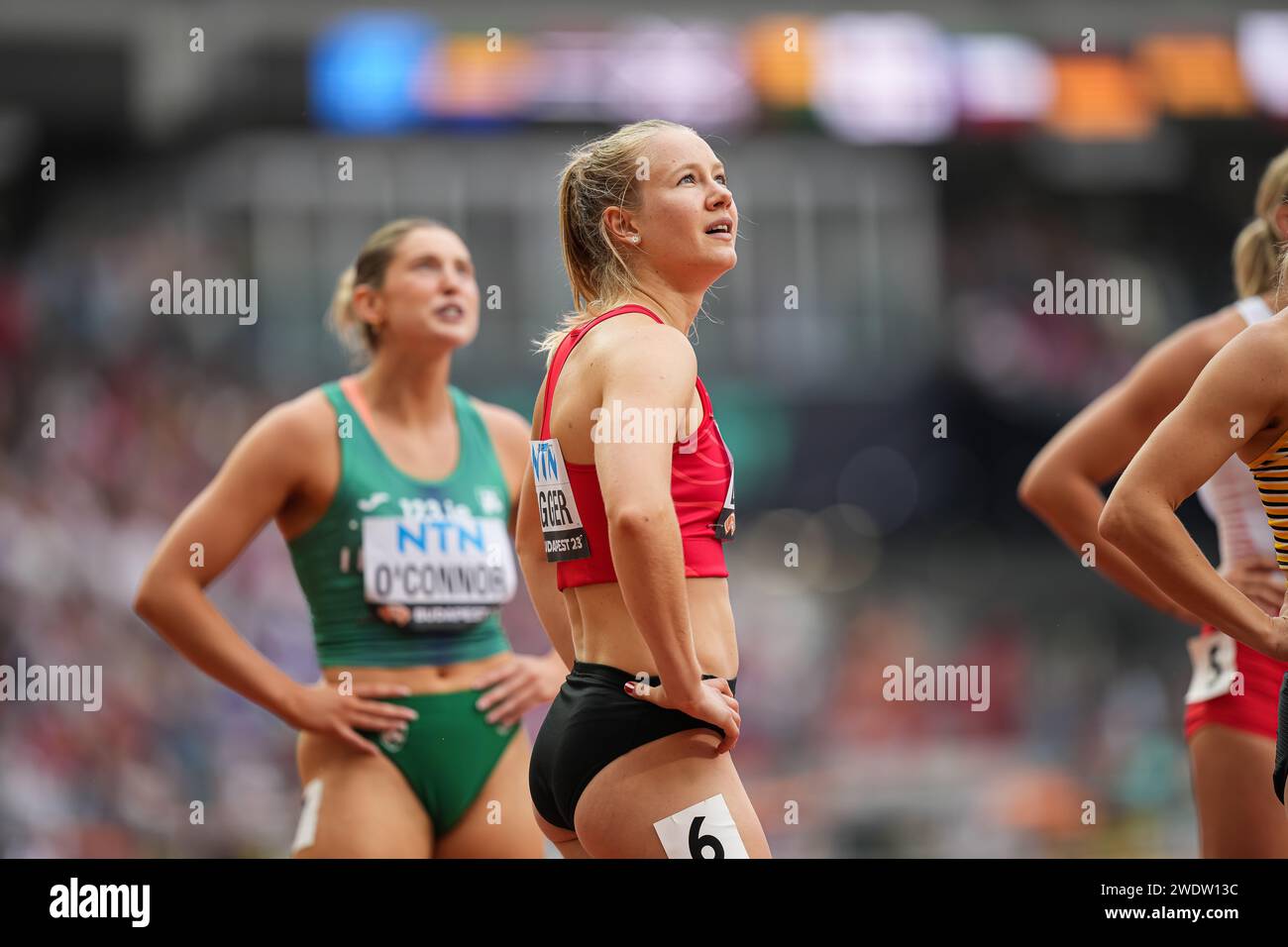 Sarah LAGGER participating in the heptathlon at the World Athletics ...