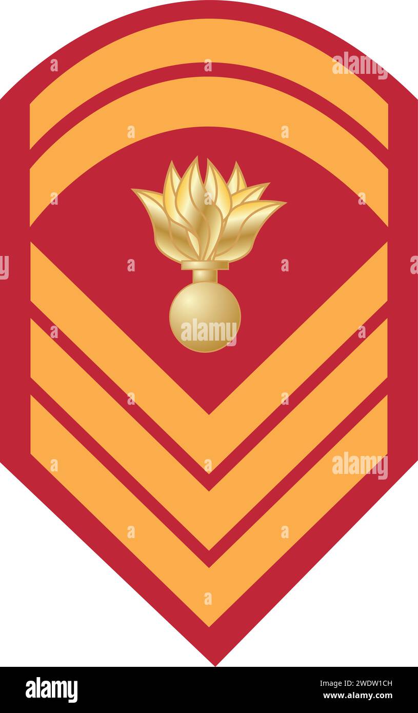 Shoulder pad military officer insignia of the Greece MONIMOS EPILOCHIAS (STAFF SERGEANT) Stock Vector