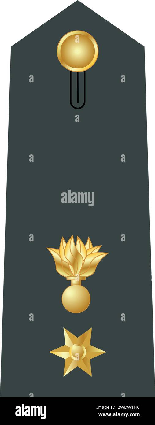 Shoulder pad military officer insignia of the Greece TAGMATARHIS (MAJOR) Stock Vector