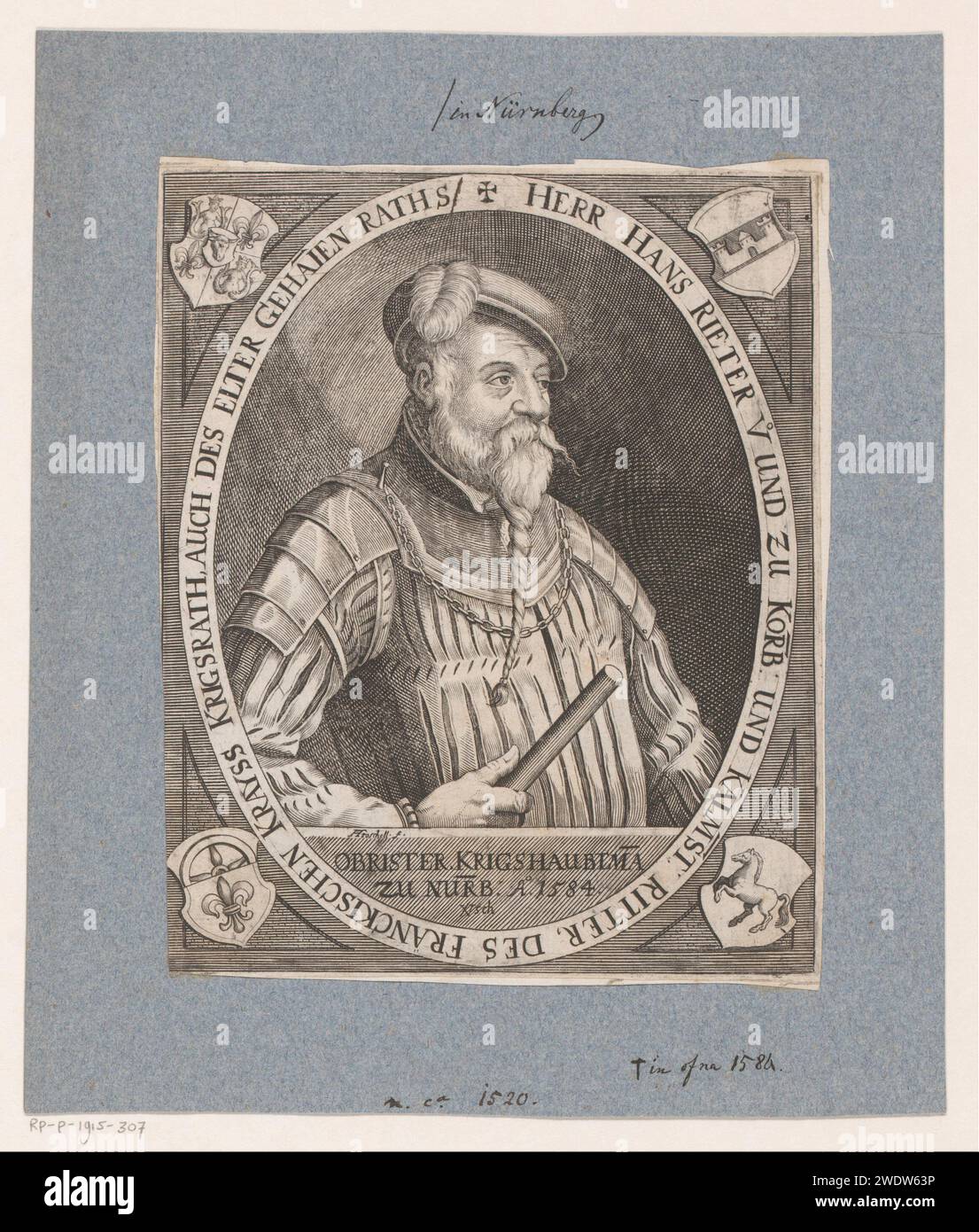 PortraT van Hans Rieter von und zu Kornburg, Hans Troschel, 1595 1628