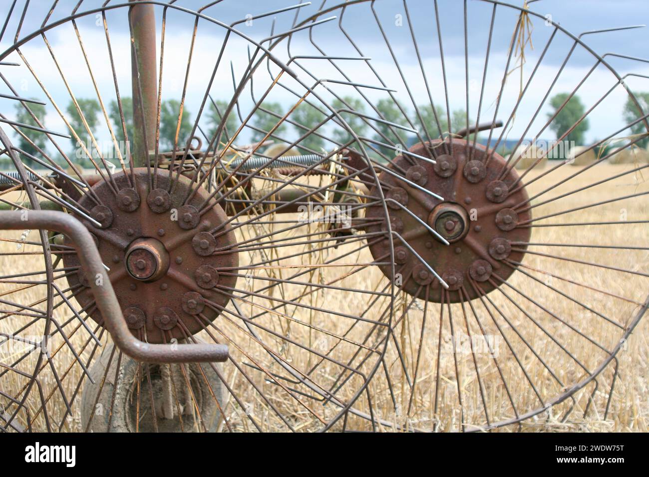 Old Hay Tedder Stock Photo - Alamy