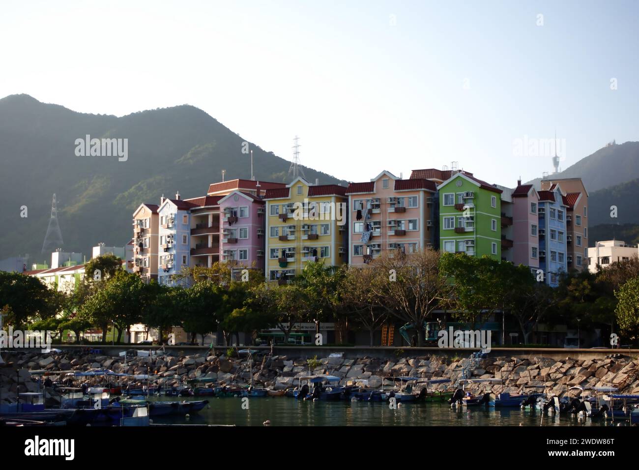 Hong Kong, China January 19 2024 Sha Tau Kok Chuen (Estate) side