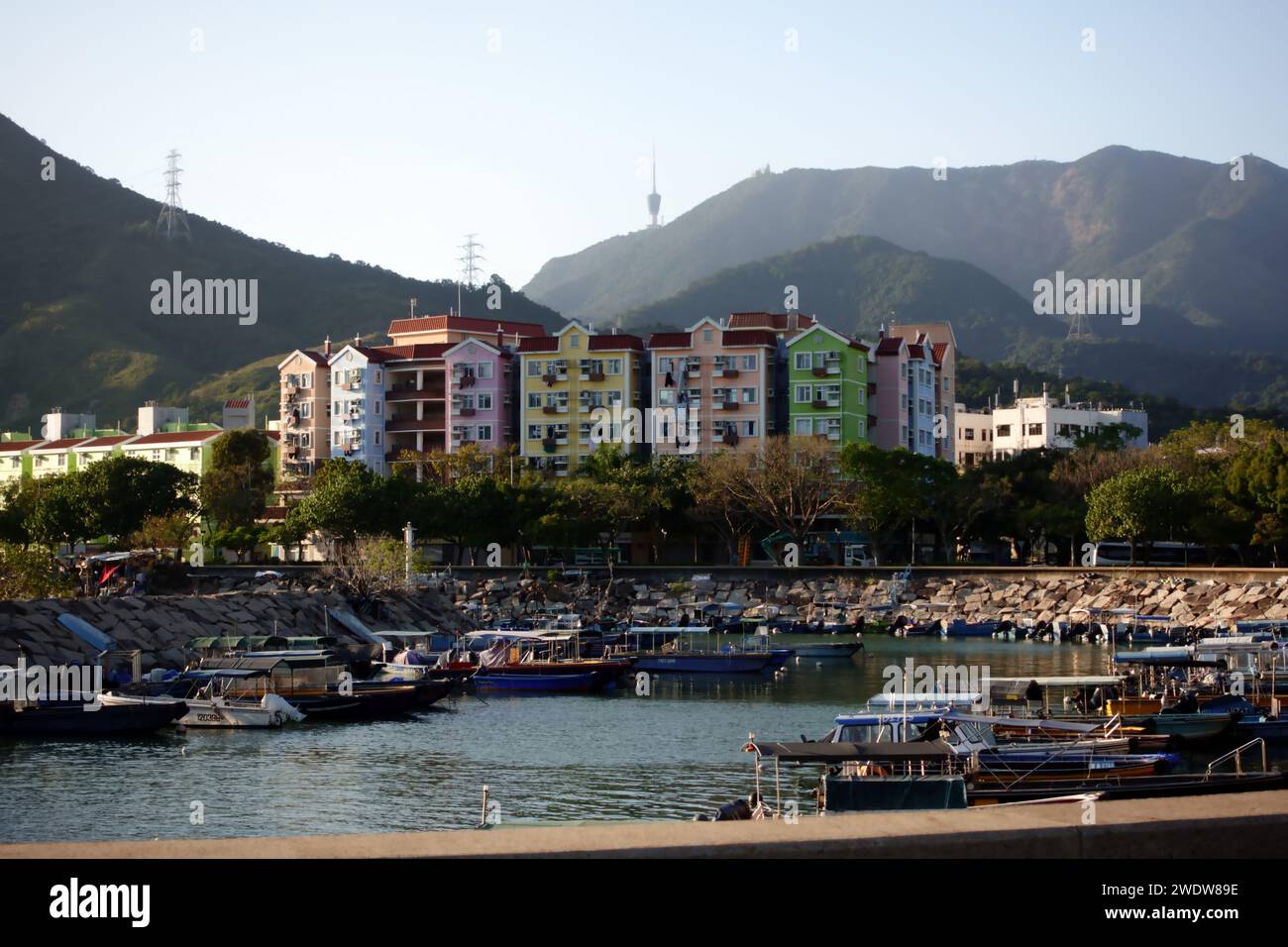 Hong Kong, China January 19 2024 Sha Tau Kok Chuen (Estate) side