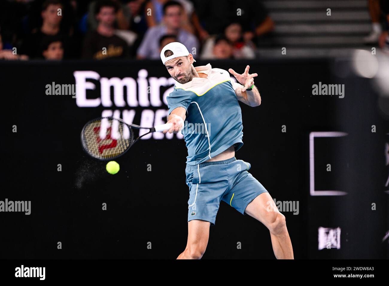 Paris, France. 20th Jan, 2024. Grigor Dimitrov of Bulgaria during the