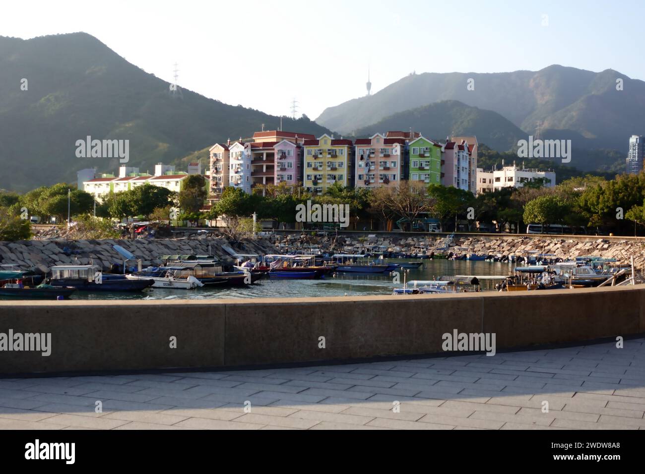 Hong Kong, China January 19 2024 Sha Tau Kok Chuen (Estate) side