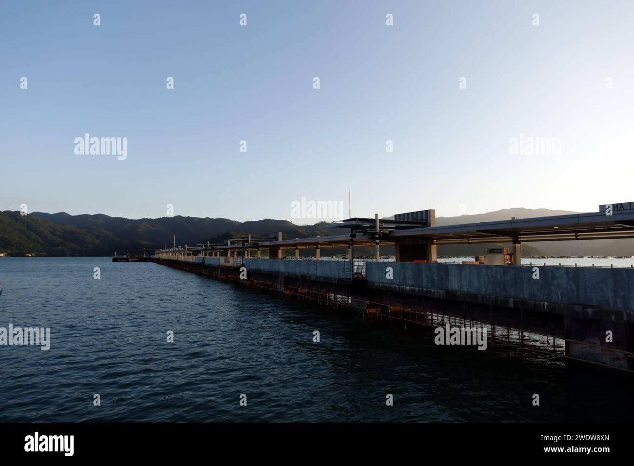 Hong Kong, China January 19 2024 Sha Tau Kok Public Pier view at