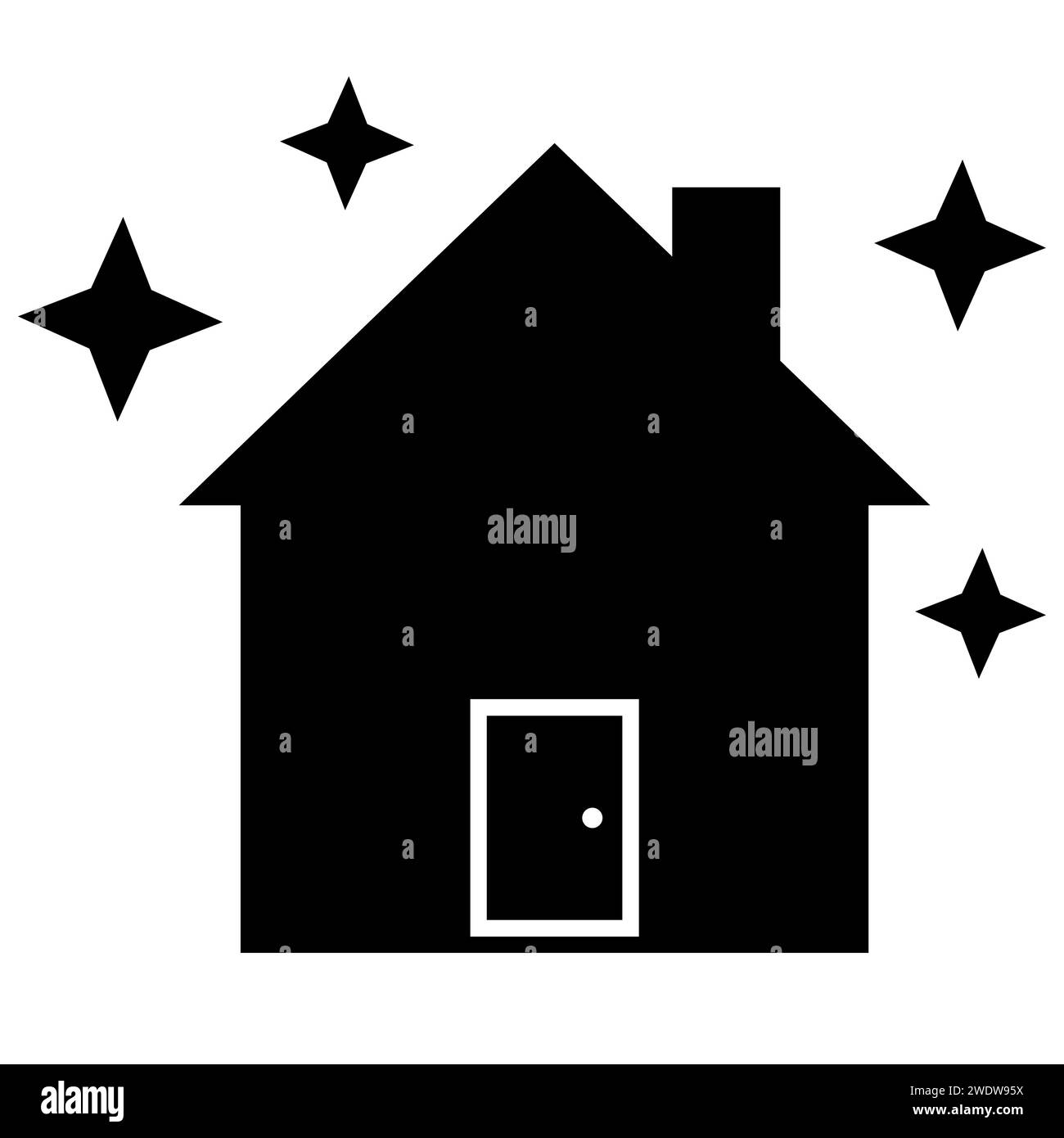 House cleaning icon. Clean house sign. Cleaning company symbol. Video