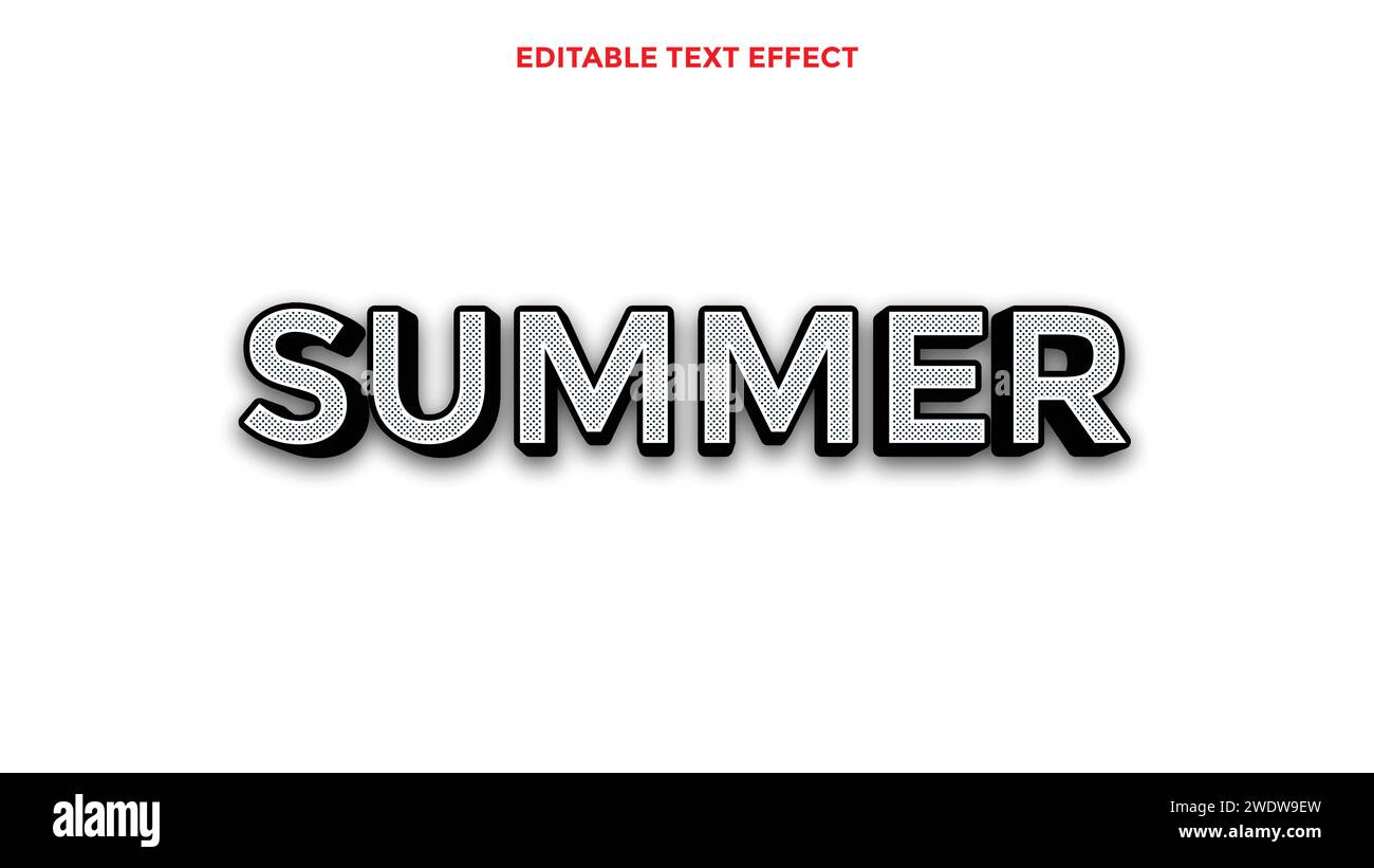 Editable text style effect - retro summer text in grunge style theme. vector illustration. Stock Vector