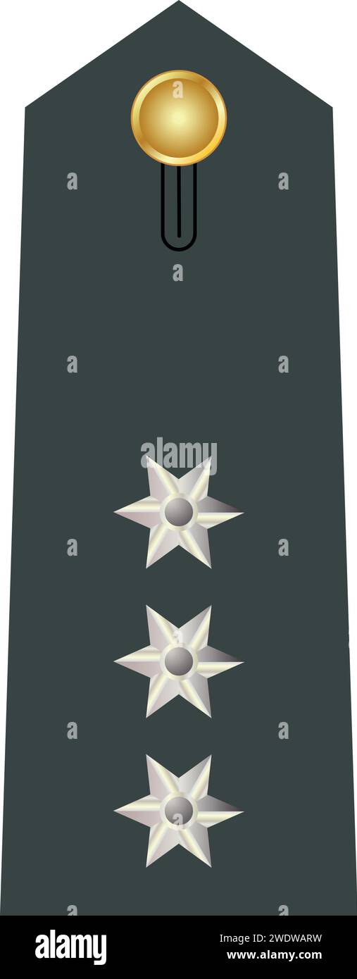 Shoulder pad military officer insignia of the Greece LOCHAGOS (CAPTAIN) Stock Vector