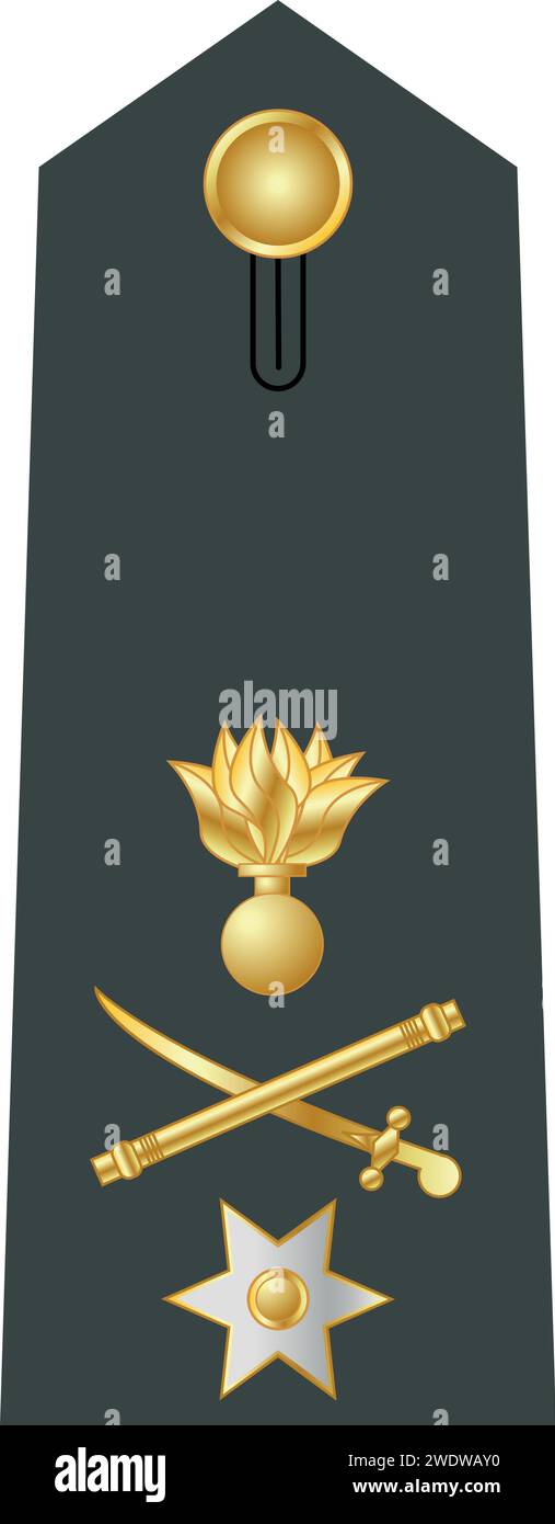 Shoulder pad military officer insignia of the Greece TAXIARCHOS (BRIGADIER GENERAL) Stock Vector