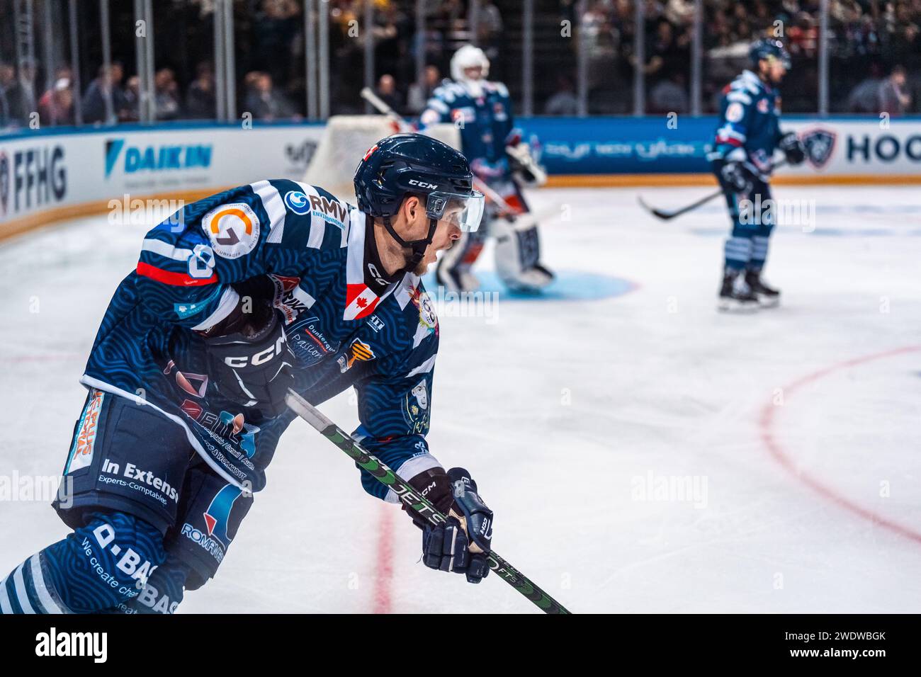 Christopher KLACK (Dunkerque) during the French Cup, Ice Hockey final match between Corsaires de Dunkerque and Bruleurs de Loups de Grenoble on January 21, 2024 at Accor Arena in Paris, France - Photo Alexandre Martins/DPPI Credit: DPPI Media/Alamy Live News Stock Photo
