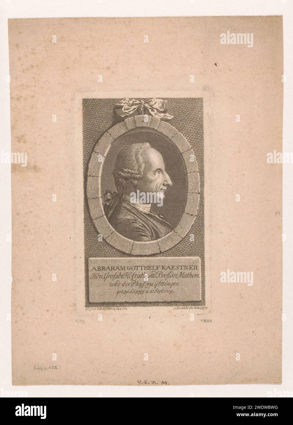 PortraT van Abraham Gotthelf Kaestner, Gottlob August Lieb, anus Johann