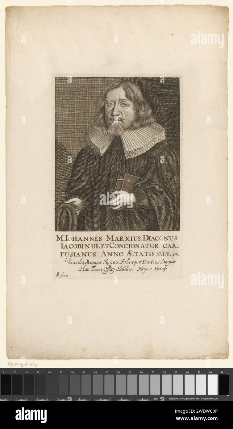 Portrait van Johann Marx, Lukas Schnitzer, 1666 - 1671 print Nuremberg ...