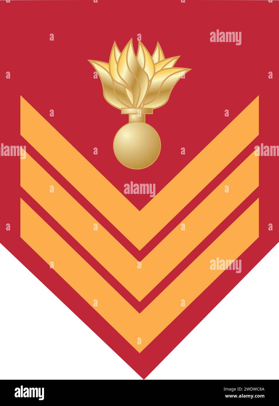 Shoulder pad military officer insignia of the Greece EPILOCHIAS EPOP-EMTH (STAFF SERGEANT) Stock Vector