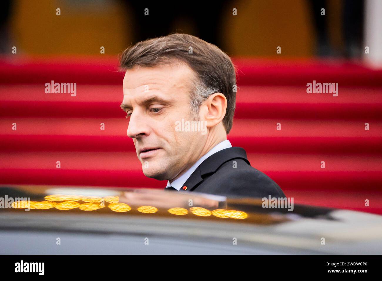 Emmanuel macron jan 22nd 2024 hi-res stock photography and images - Alamy