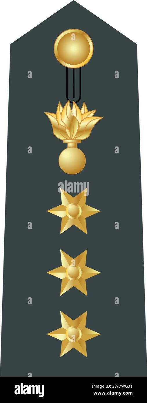 Shoulder pad military officer insignia of the Greece SYNTAGMATARHIS (COLONEL) Stock Vector