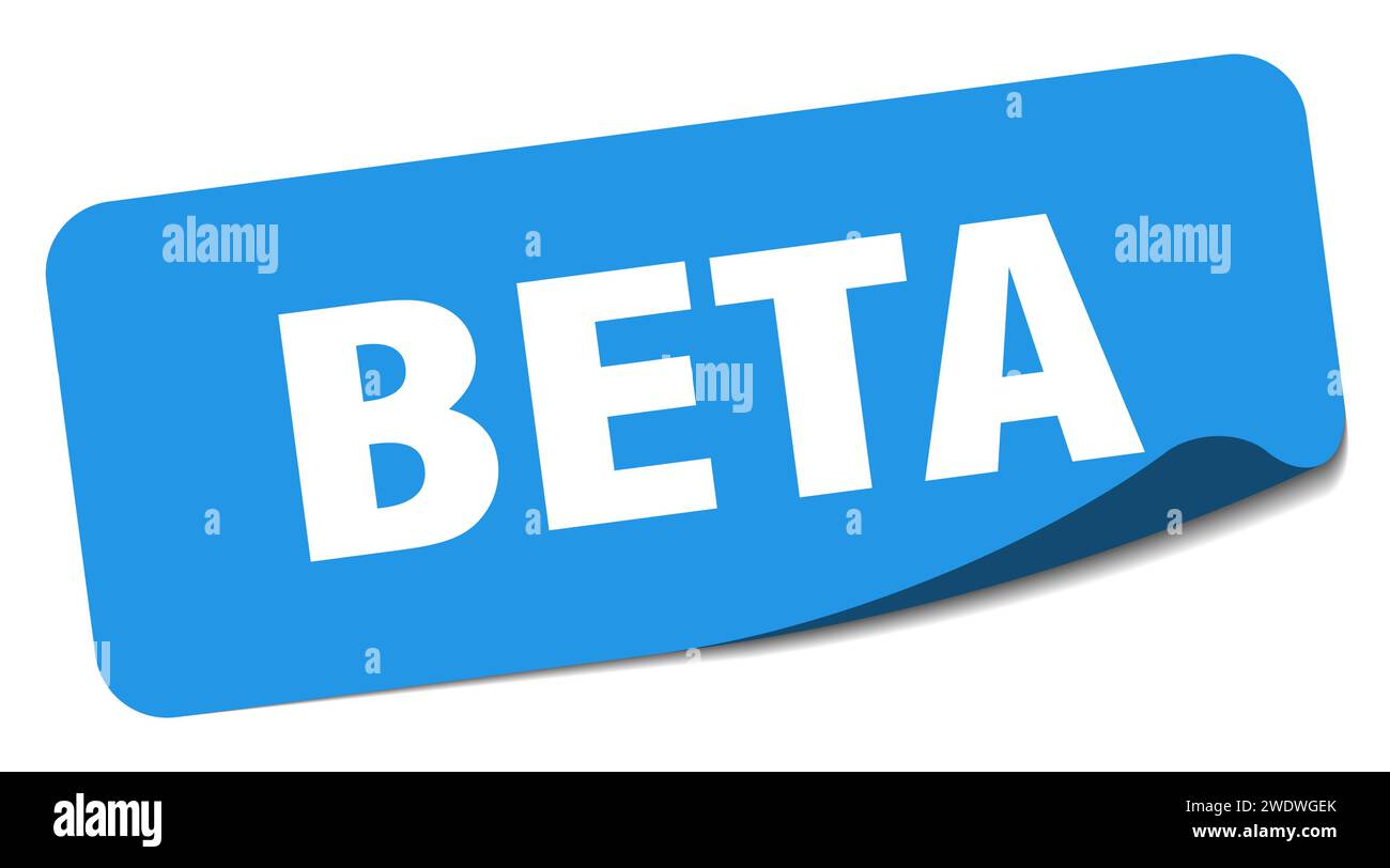 beta sticker. beta rectangular label isolated on white background Stock Vector