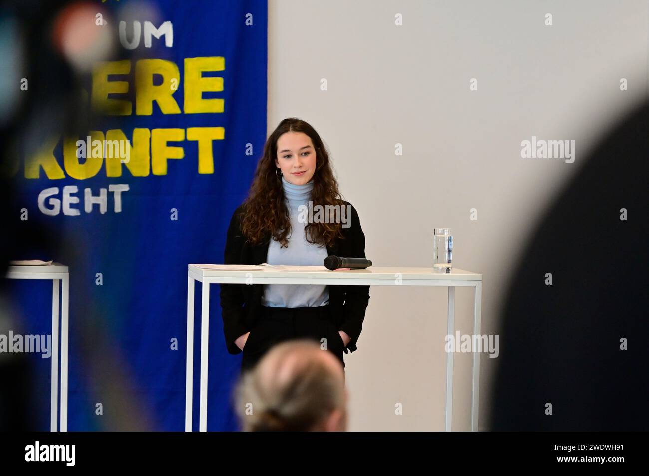 Vienna, Austria. January 22nd, 2024. The climate activist Lena