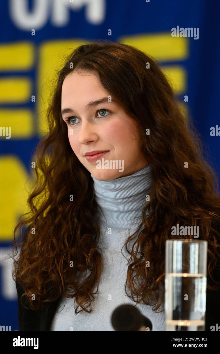 Vienna, Austria. January 22nd, 2024. The climate activist Lena