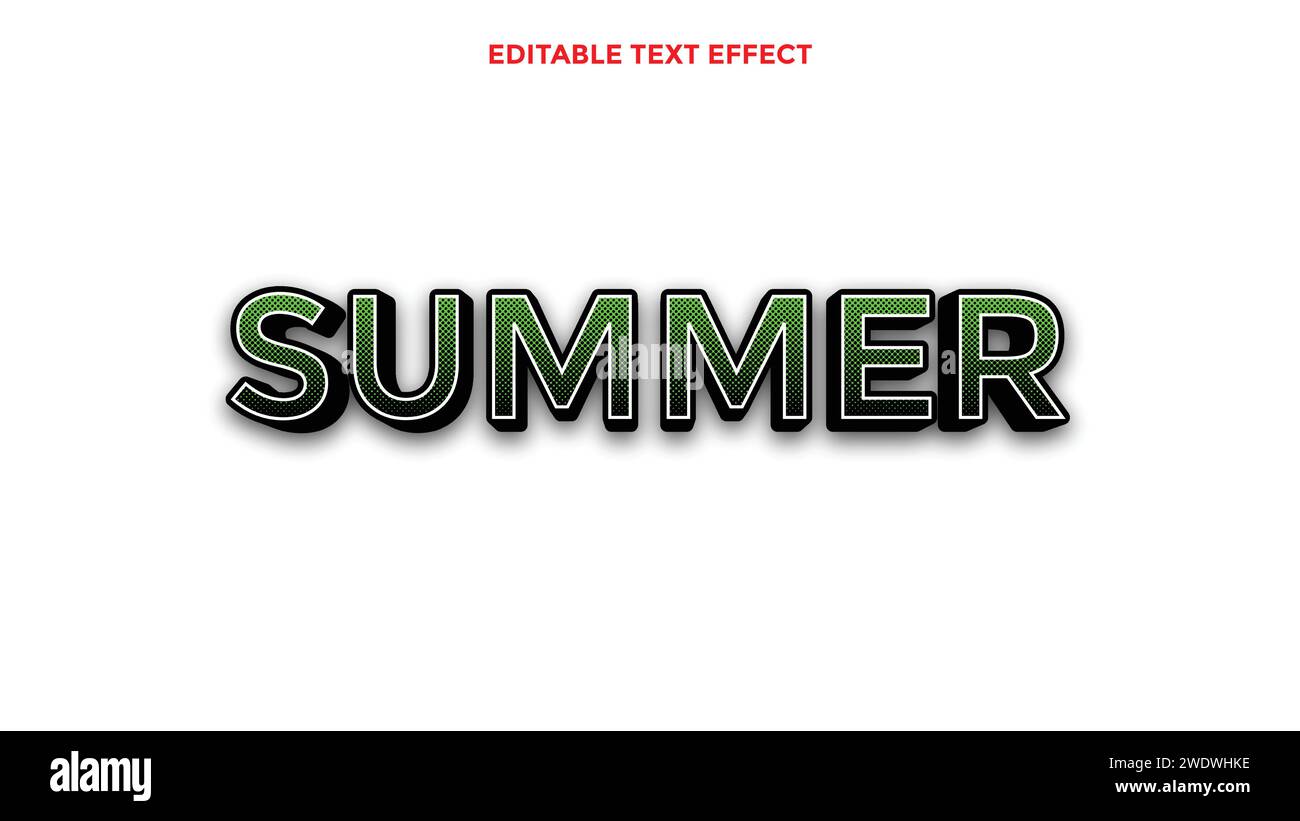 Editable text style effect - retro summer text in grunge style theme. vector illustration. Stock Vector