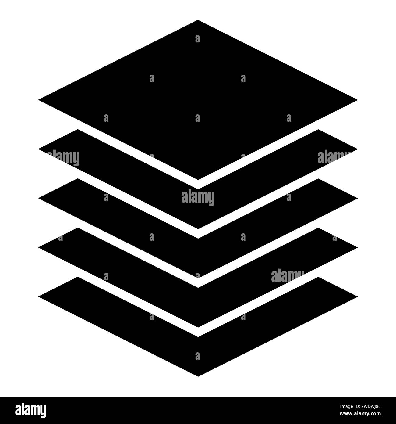 Icon stack of layers, layers parallel to the plane Stock Vector Image ...