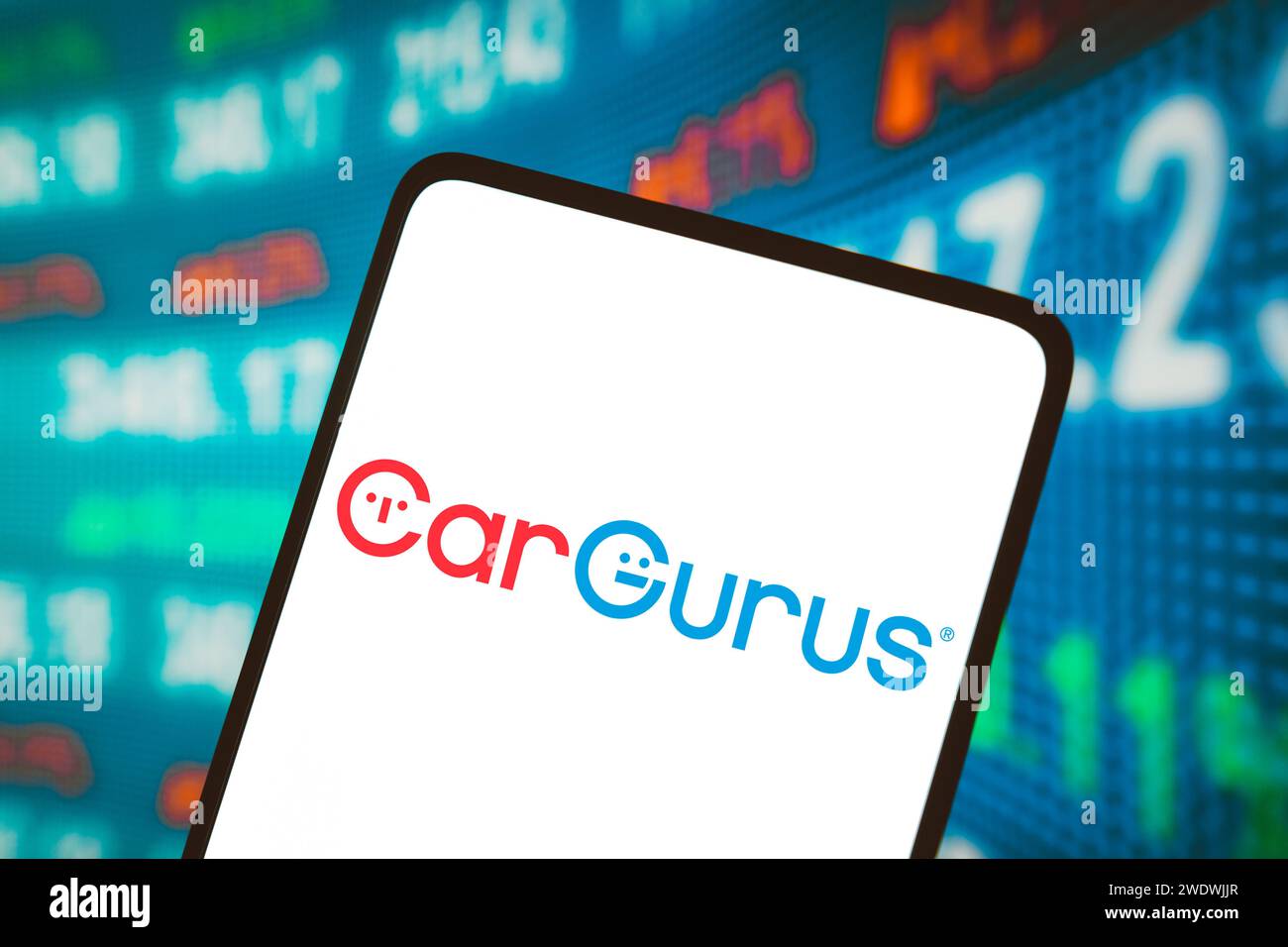 Brazil. 22nd Jan, 2024. In this photo illustration, the CarGurus logo