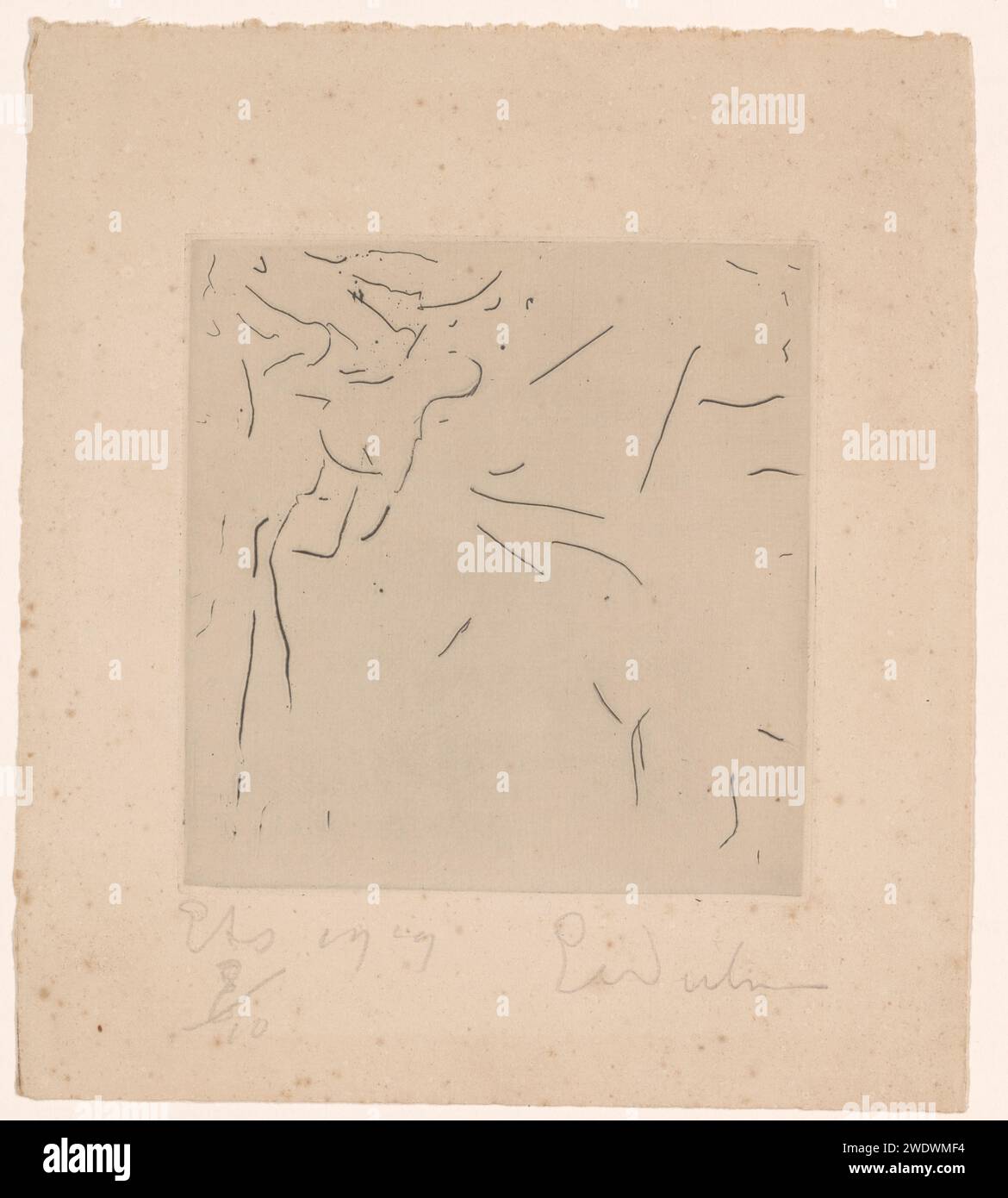 Abstract composition, Erich Wichmann, 1919 print Composition with lines ...