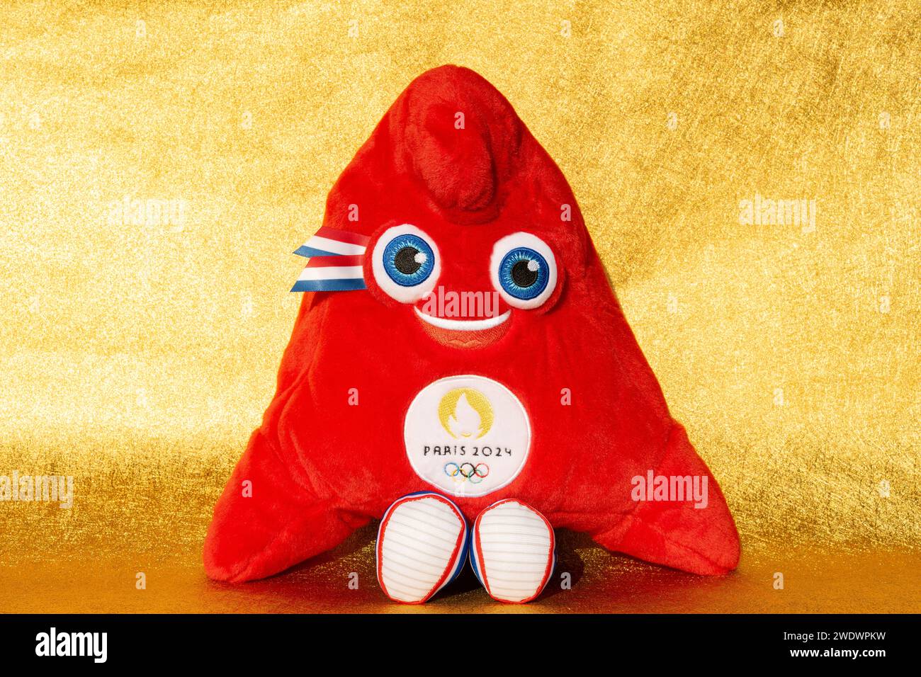 ZHONGSHAN ChinaJanuary 21,2024Paris Olympic Games 2024 mascot the