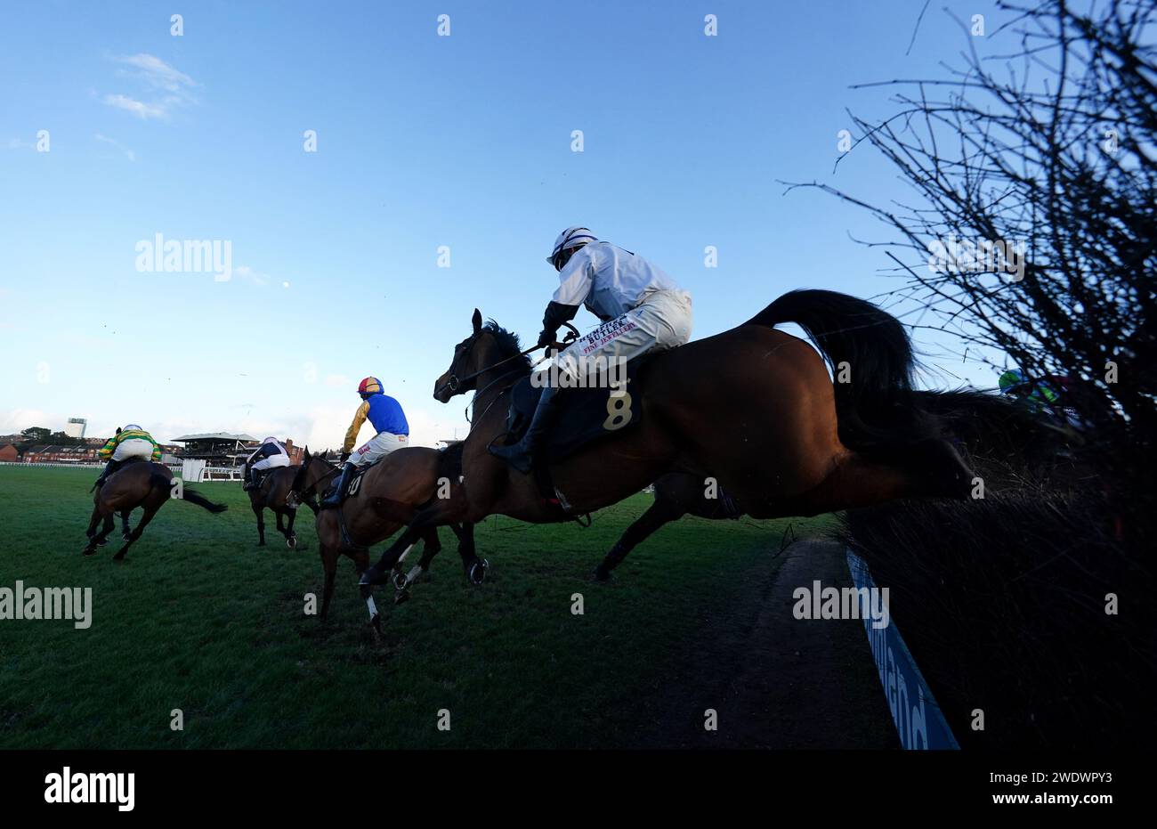 Rockinastorm ridden by Richard Patrick in action during the Start Your