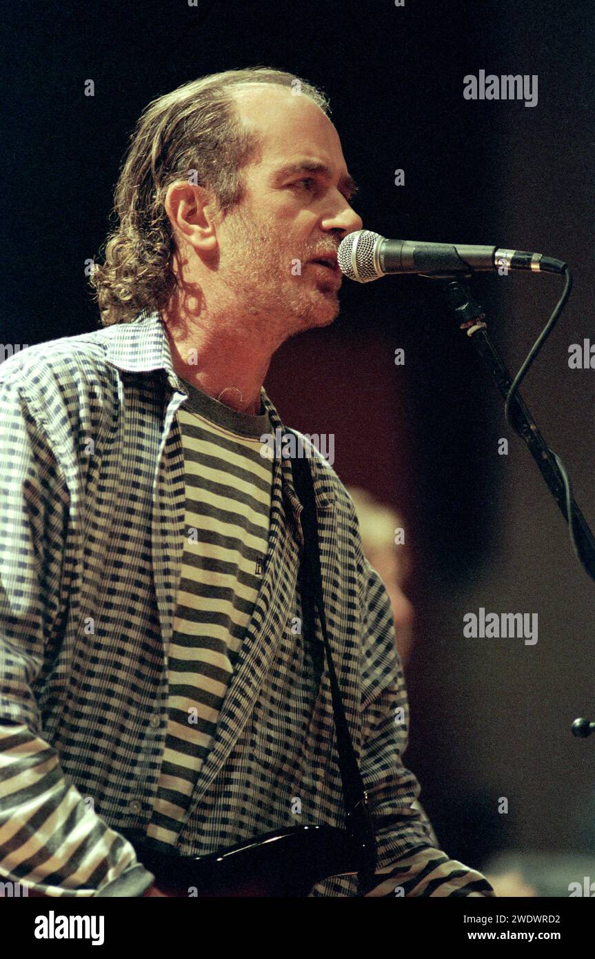 Torino Italy 1997-10-16: Francesco De Gregori , Italian singer, live concert at the “Salone della Musica 1997” Stock Photo