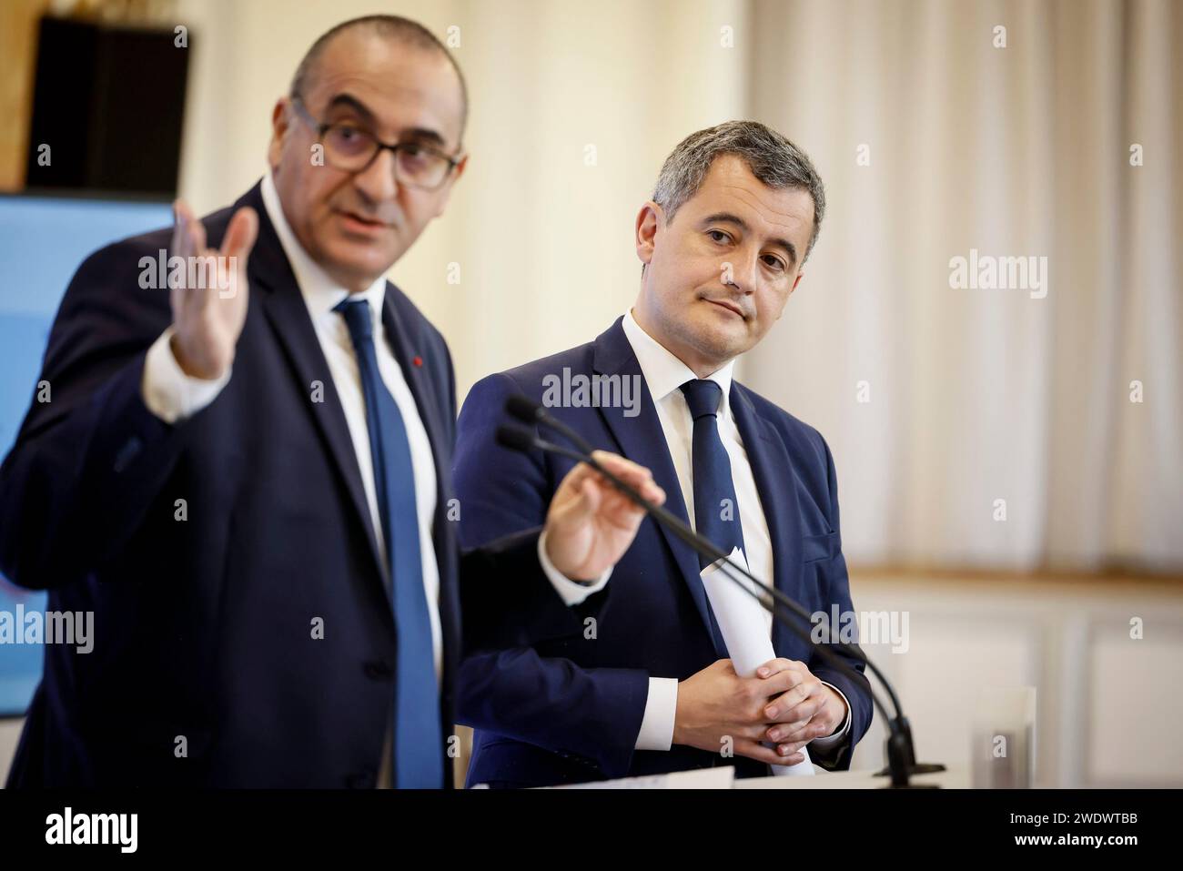 © Thomas Padilla/MAXPPP 22/01/2024 ; Paris, FRANCE ; CONFERENCE DE