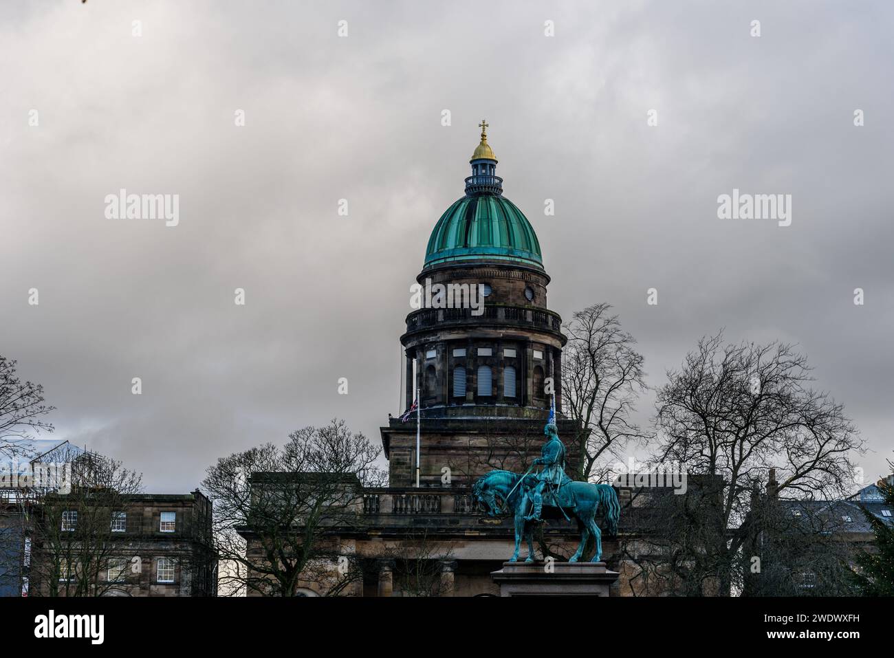 Edinburgh, UK - December 5, 2023: Charlotte Square and West Register House in the New Town Stock Photo