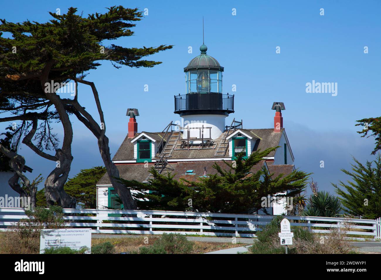 Point Pinos Lighthouse, Pacific Grove, California Stock Photo